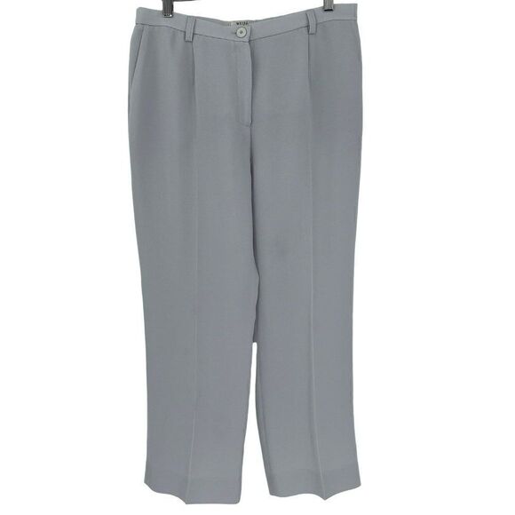 Weill Straight Leg Trouser Dress Pants Pockets Gray Women 32 in Waist Polyester - Picture 1 of 11